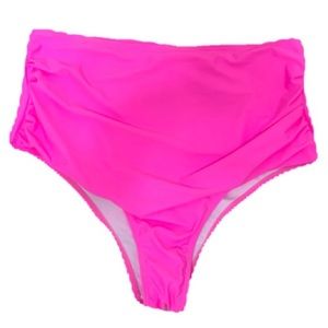Chic Soul Hot Pink High Rise Swim Bikini Bottom - XL NWOT
